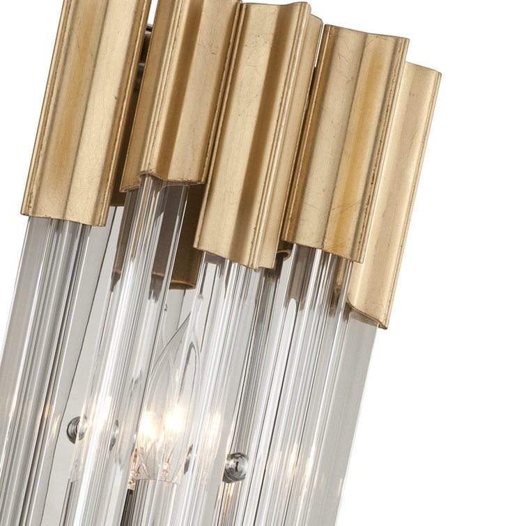Charisma 14'' Gold Leaf and Silver Transitional Wall Sconce
