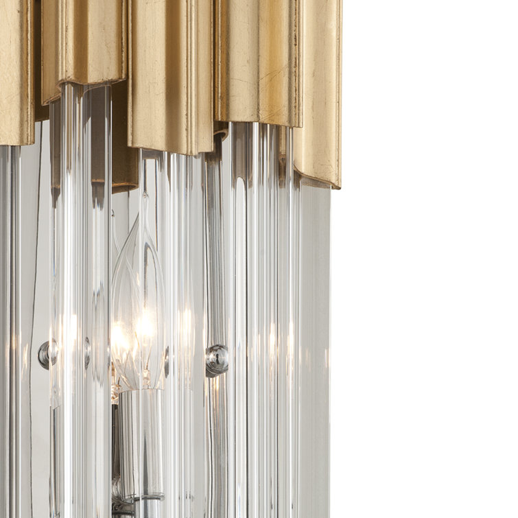 Charisma 14'' Gold Leaf and Silver Transitional Wall Sconce