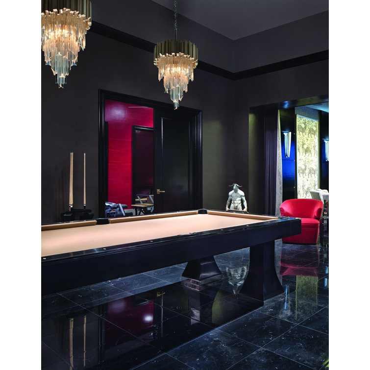 Mystique 3-Light Modern Silver Leaf Glass Pendant