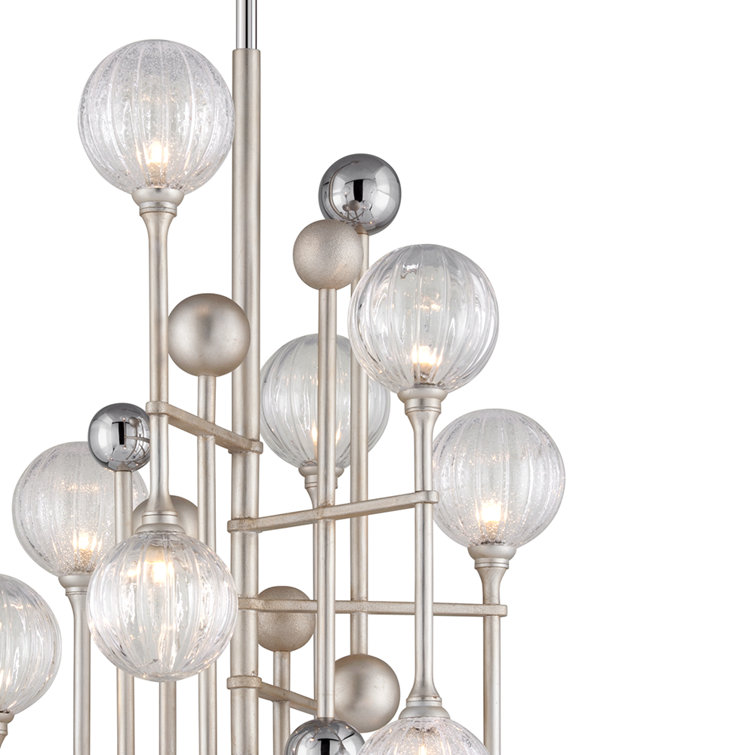 Majorette Chrome Crystal 24" Contemporary Linear Chandelier