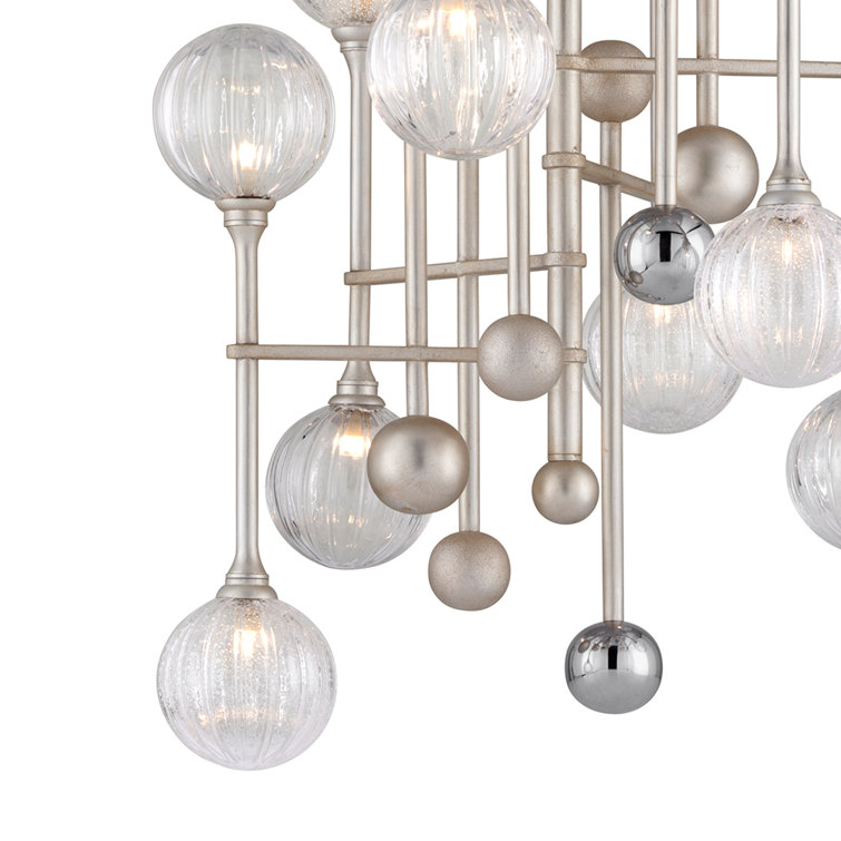 Majorette Chrome Crystal 24" Contemporary Linear Chandelier