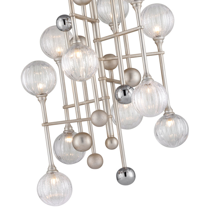 Majorette Chrome Crystal 24" Contemporary Linear Chandelier
