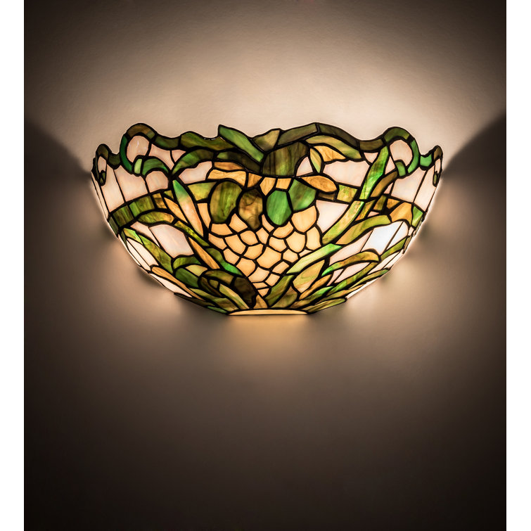 Multicolor Glass Pineapple Design Wall Sconce