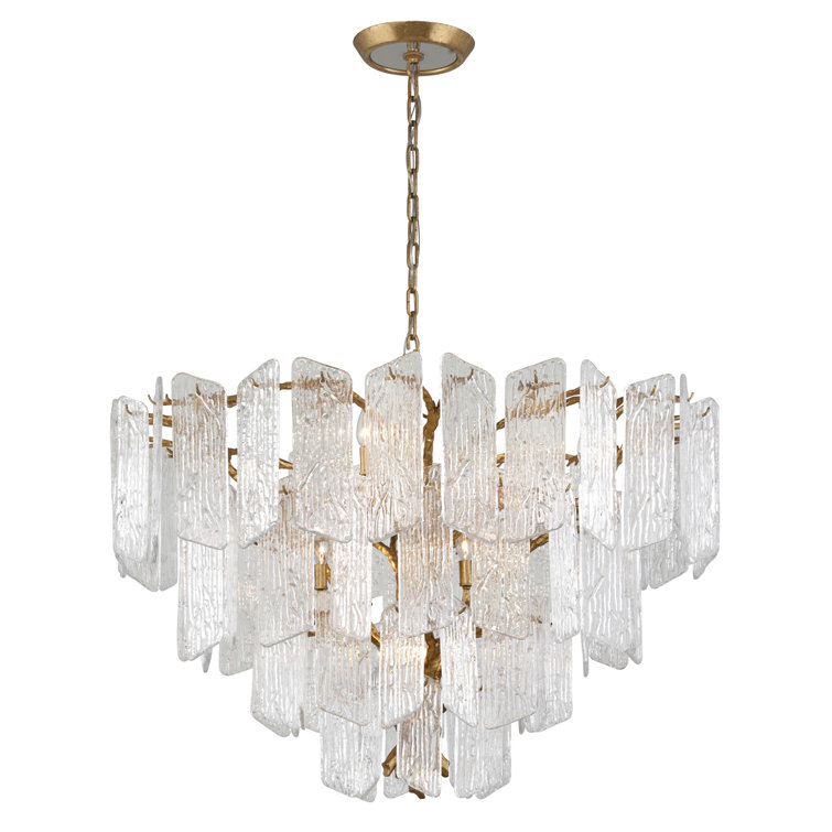 Royal Gold and Crystal 12-Light Chandelier