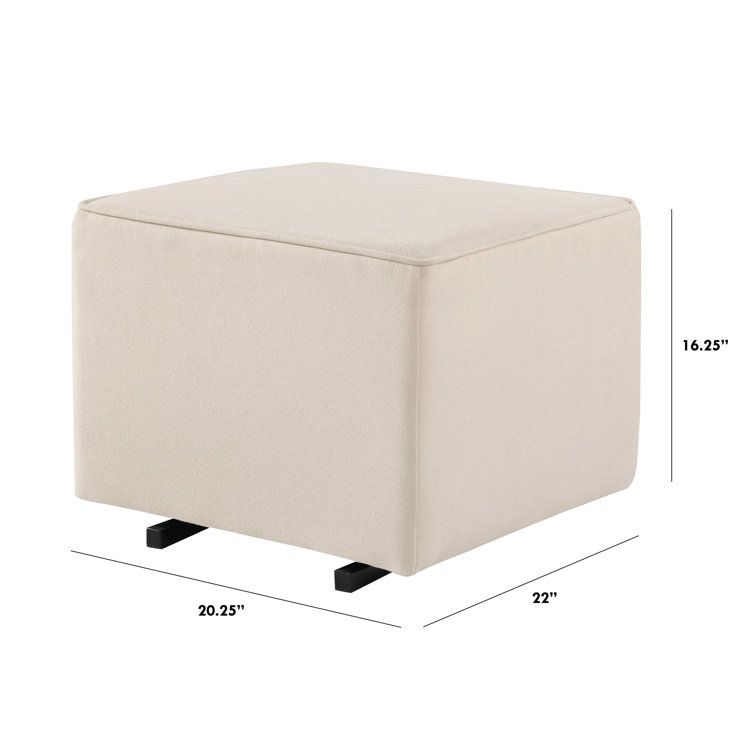 Cream Gliding Ottoman with Smooth Back and Forth Motion