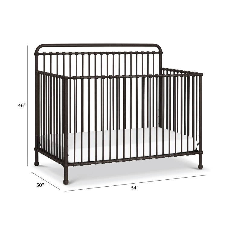 Vintage Iron Black Convertible Toddler Crib