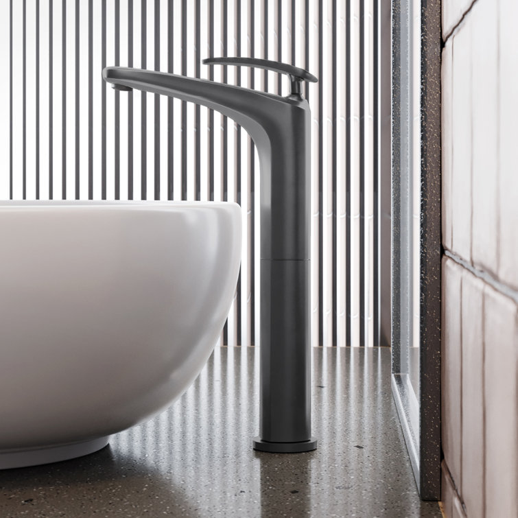 Sublime Gunmetal Gray Single-Handle Bathroom Faucet