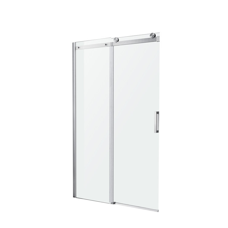 Rhodes 60" x 76" Frameless Sliding Shower Door in Brushed Nickel