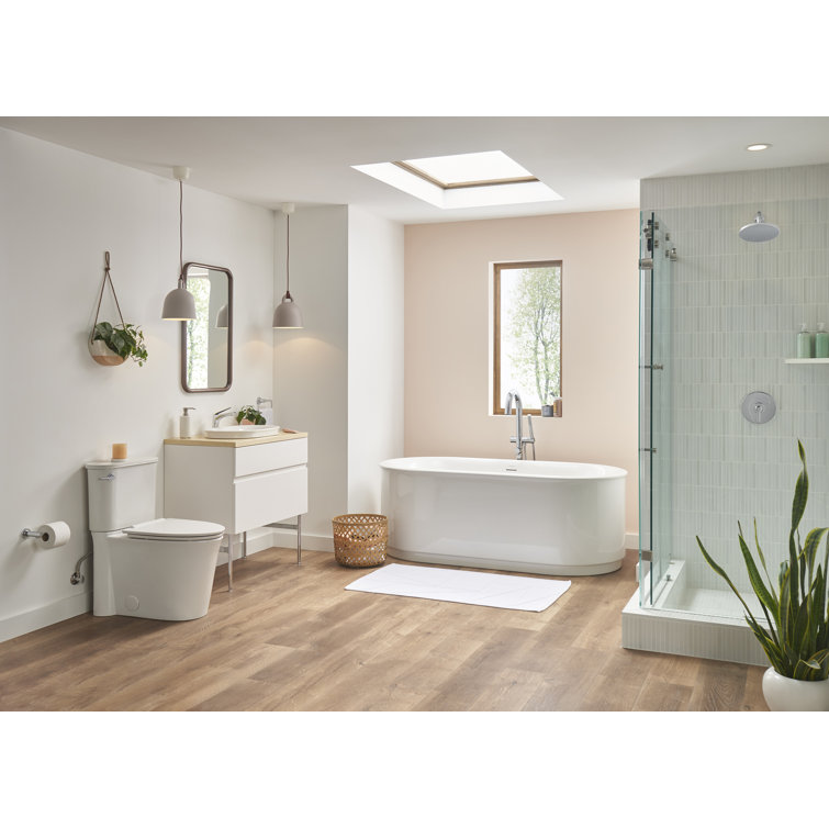 Polished Chrome Freestanding Tub Filler with Hand Shower