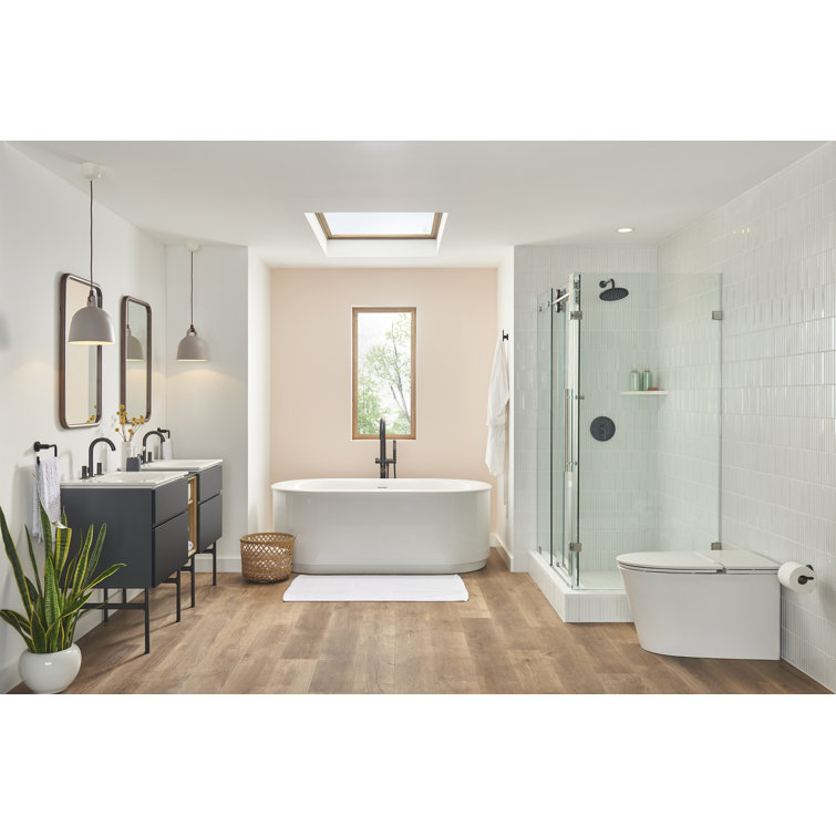 Studio S 24-Inch White Ceramic Rectangular Bathroom Sink with Overflow