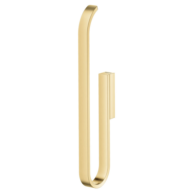 Brushed Gold Vertical Metal Toilet Paper Holder