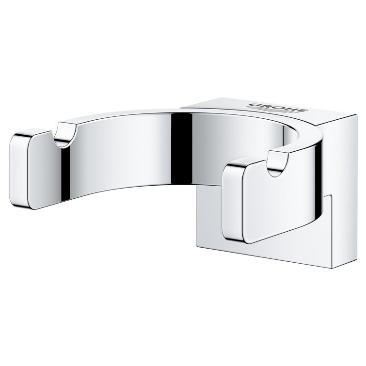 Chrome Wall Mounted Double Robe Hook