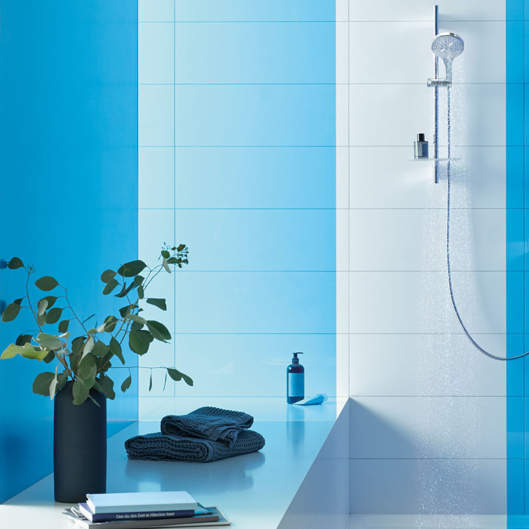 Chrome 24-Inch Slide Bar with Adjustable Handheld Shower Holder
