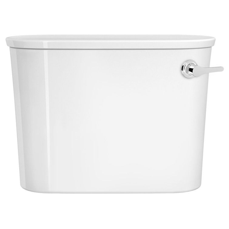 White Ceramic Right-Hand Trip Lever Toilet Tank