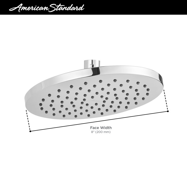 Polished Chrome 8-Inch Round Rain Shower Head