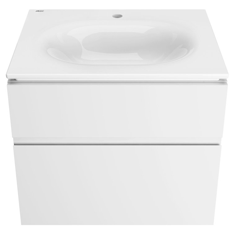 Studio S 24'' White Ceramic Rectangular Bathroom Sink