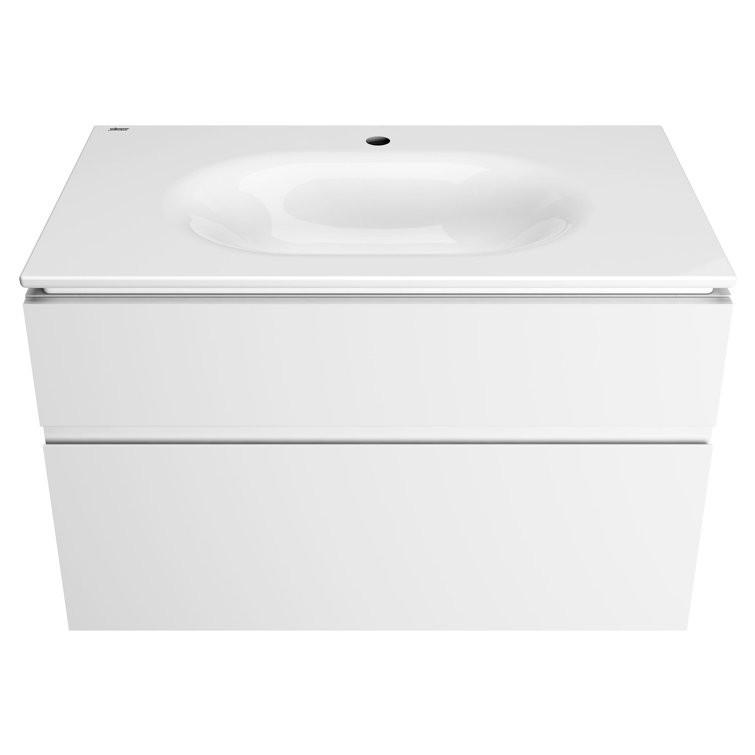Studio S 33" White Wall-Mounted Single Bathroom Vanity