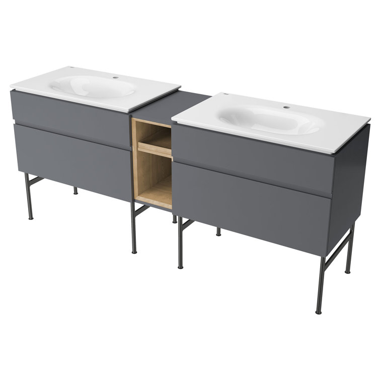 Matte Black Metal Vanity Leg Set for Studio S Vanities