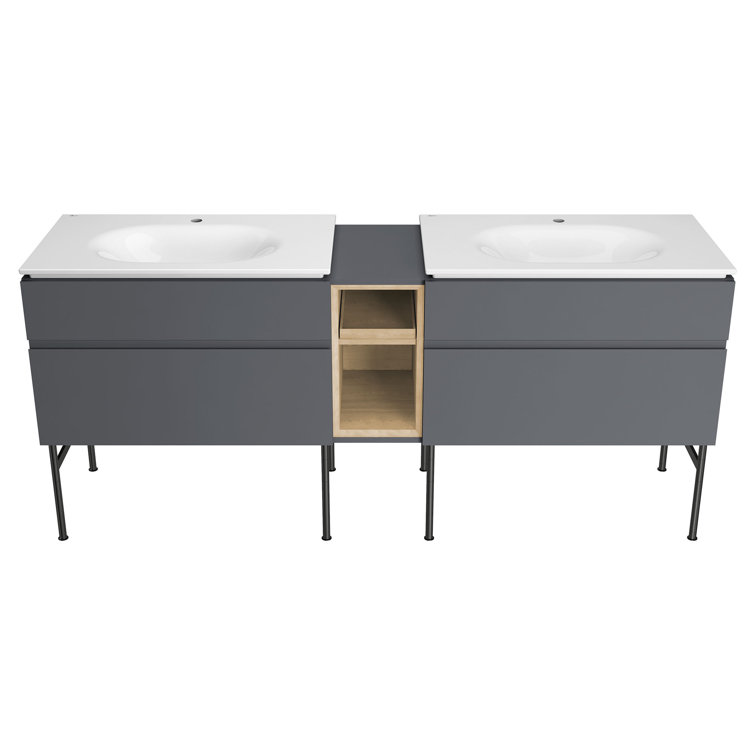 Matte Black Metal Vanity Leg Set for Studio S Vanities