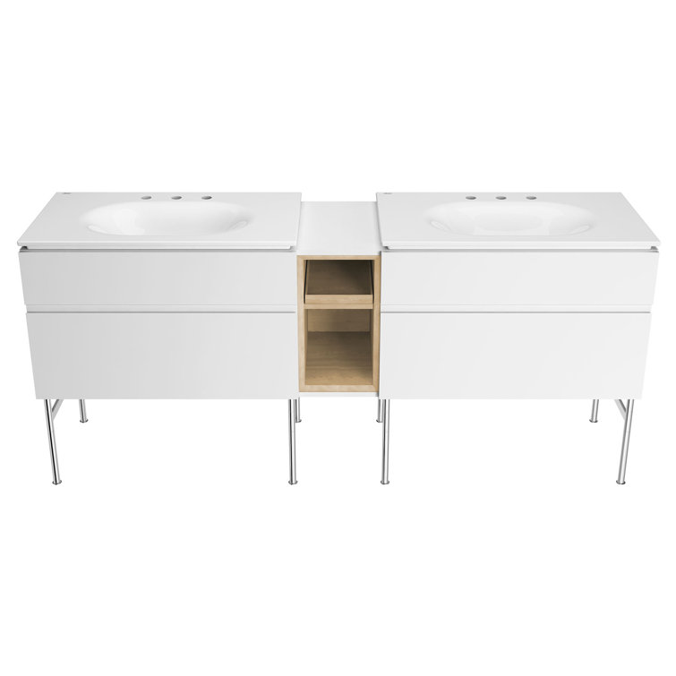 Studio S 33" White Wall-Mounted Single Bathroom Vanity
