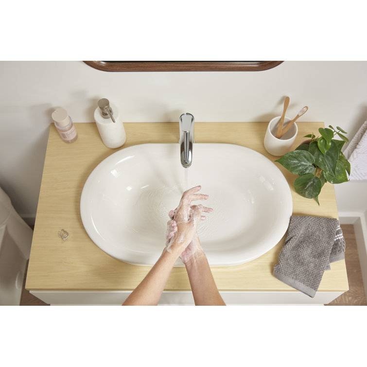 Studio S 33" White Wall-Mounted Single Bathroom Vanity