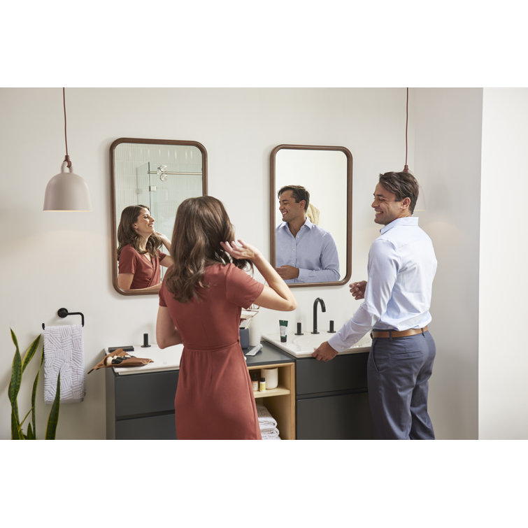 Studio S 24-Inch White Ceramic Rectangular Bathroom Sink with Overflow