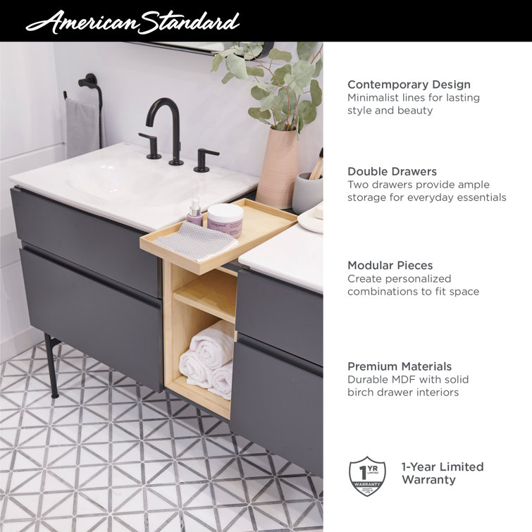Studio S 24" White Wall-Mounted Single Vanity Cabinet