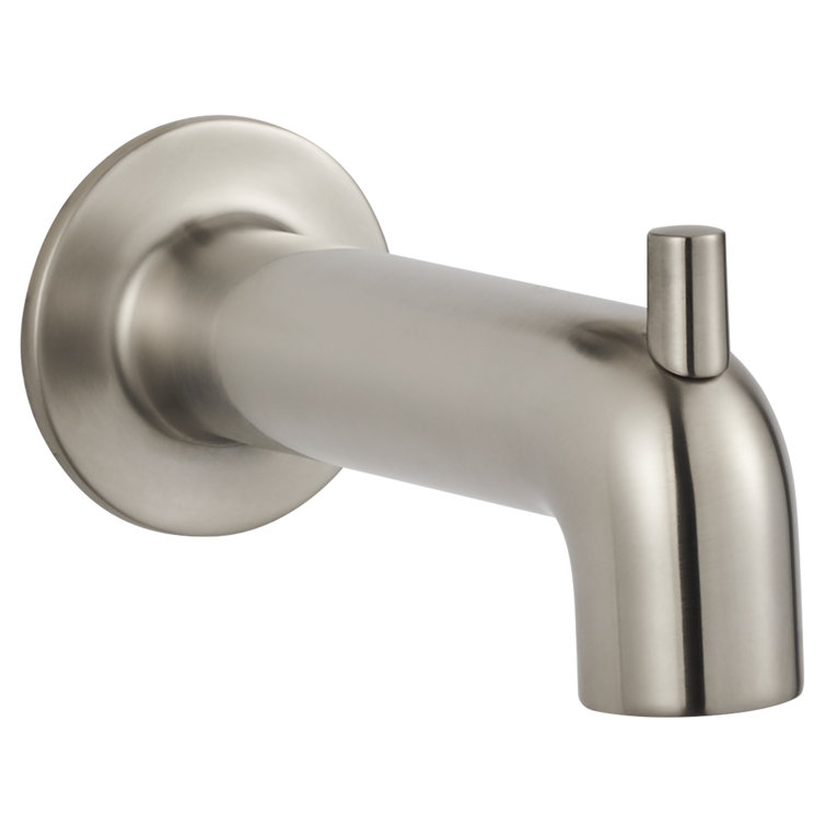 Brushed Nickel Wall Mounted Tub Spout with Diverter