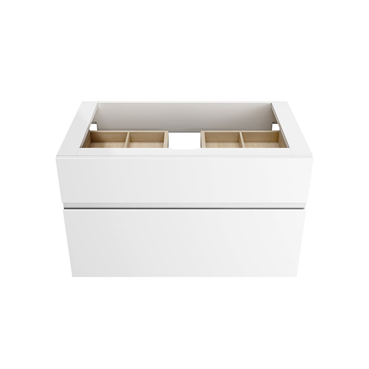 Studio S 33" White Wall-Mounted Single Bathroom Vanity