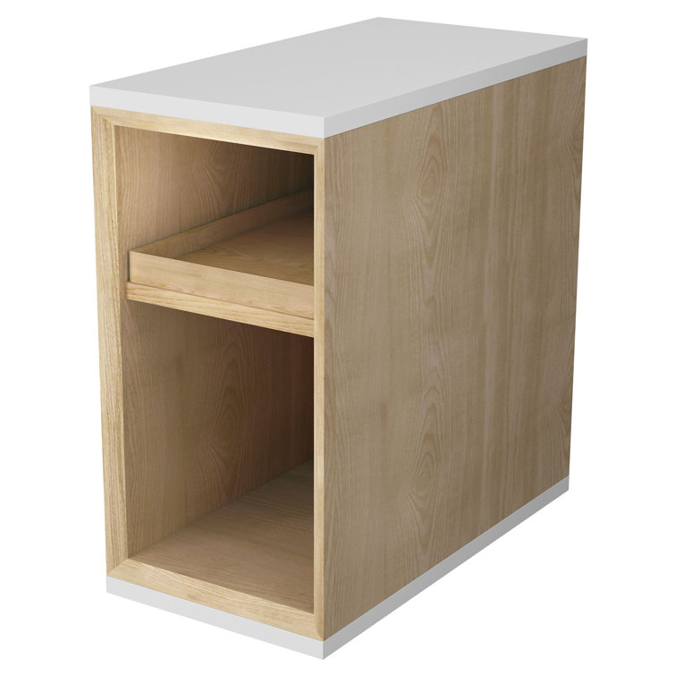 White Wall-Mount Bathroom Vanity with Storage Shelves