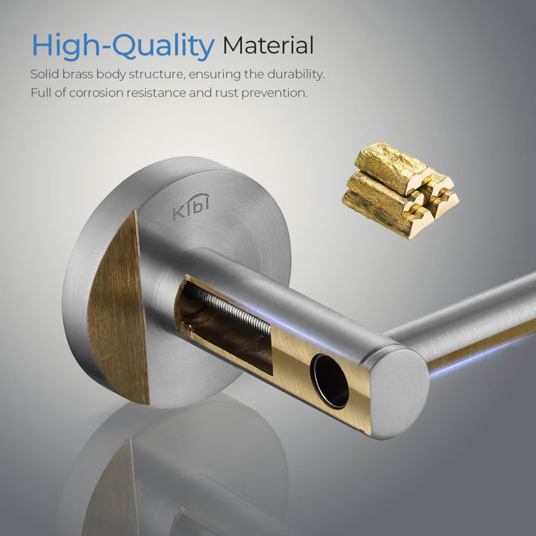Brushed Nickel 24'' Wall Mounted Towel Bar