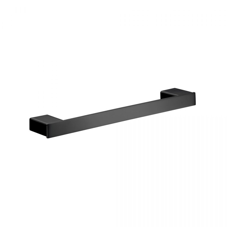 Modern Black Metal Wall Mounted Grab Bar 13.5"
