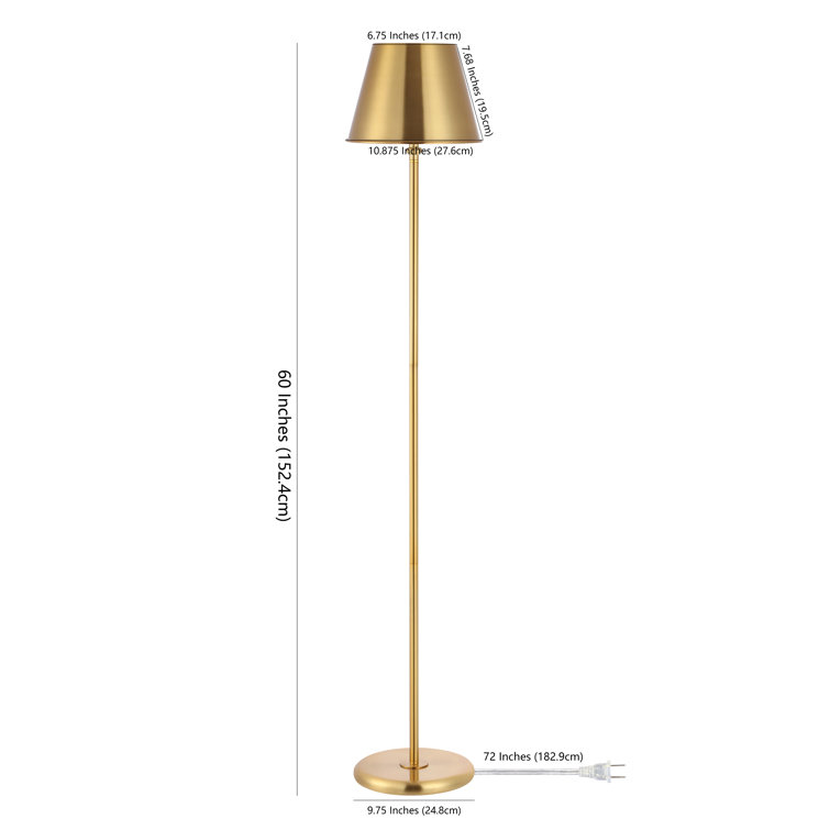 Adiel 60'' Gold Metal Floor Lamp