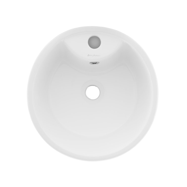 Glossy White Monaco 33.5" Ceramic Pedestal Bathroom Sink
