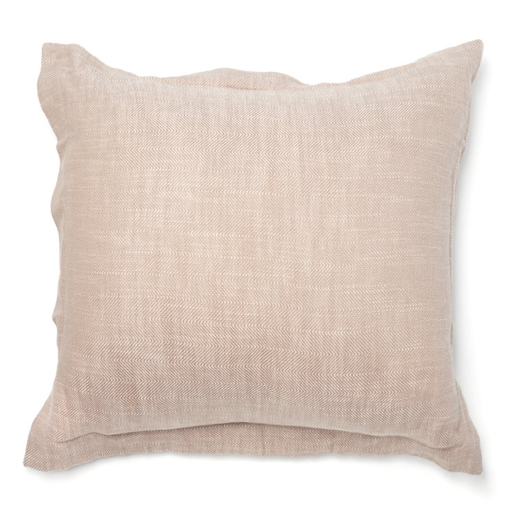 Natural Cotton Embroidered Standard Pillow Sham