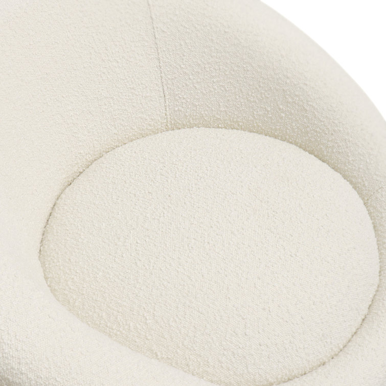 Sienna Ivory Swivel Armchair with Solid Wood Frame