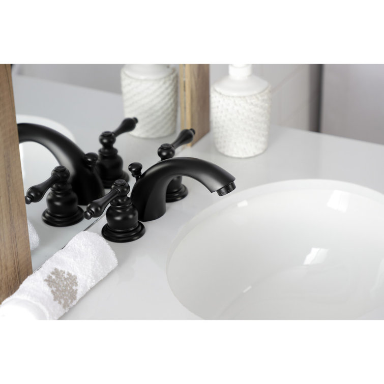 Victorian Chrome 3-Hole Widespread Bathroom Faucet with Drain