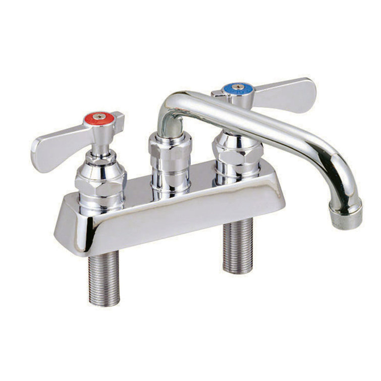 Stainless Steel Centerset 2-Handle Bathroom Faucet with Ceramic Valves
