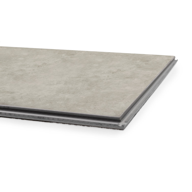 Titanium Beveled Click-Lock Stone Look Vinyl Tile