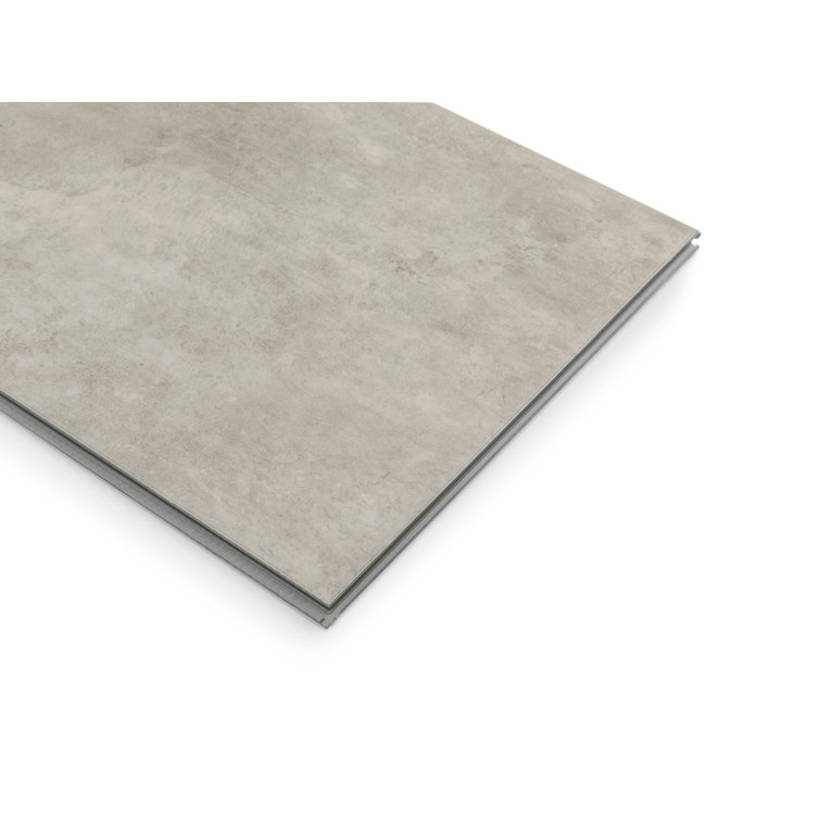 Titanium Beveled Click-Lock Stone Look Vinyl Tile