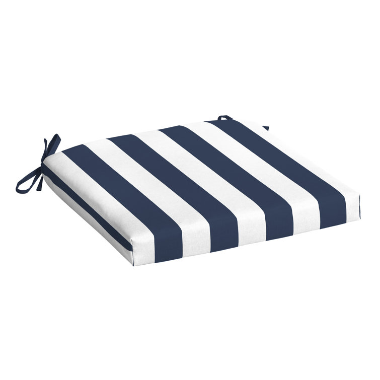 Sapphire Blue Cabana Stripe Outdoor Adirondack Chair Cushion