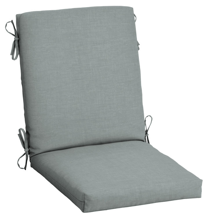 Stone Grey High Back Outdoor Dining Chair Cushion