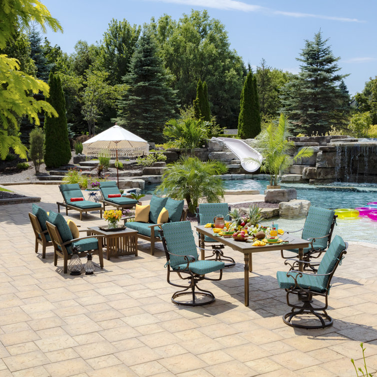 Stone Grey High Back Outdoor Dining Chair Cushion