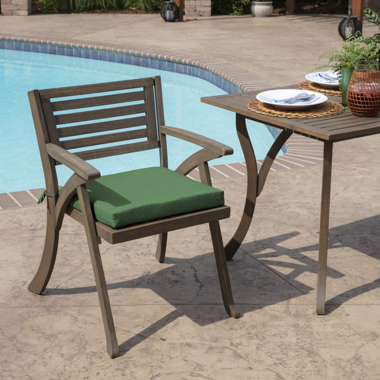 Moss Green Outdoor Polyester Seat Cushion 19 x 19