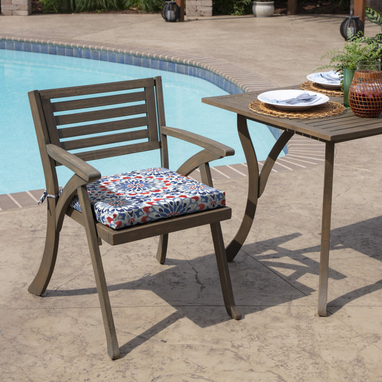 Pool Blue Polyester Adirondack Chair Cushion