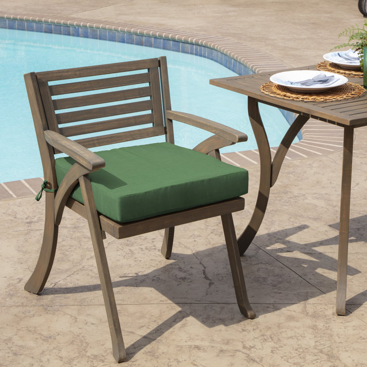 Moss Green Outdoor Polyester Seat Cushion 19 x 19