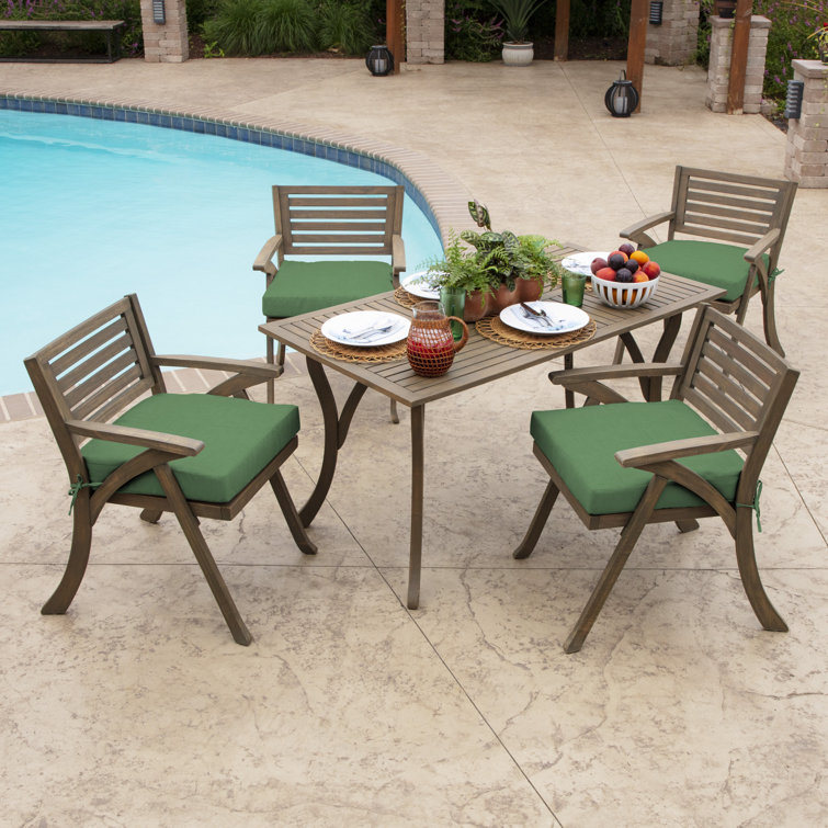 Moss Green Outdoor Polyester Seat Cushion 19 x 19