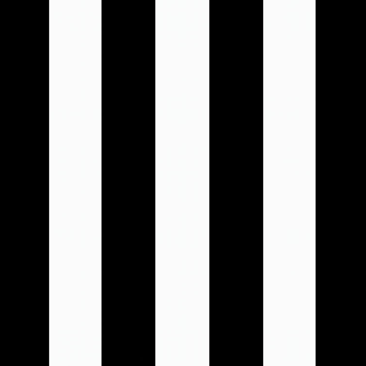 Black and White Striped Polyester Outdoor Dining Chair Cushion Set
