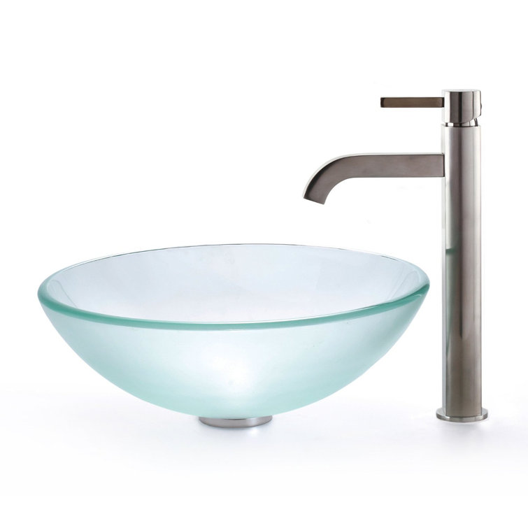 Sleek Satin Nickel Single Lever Vessel Faucet in Chrome