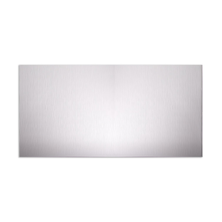 Matte White Ripple Vertical Vinyl Wall Panel 4' x 8'